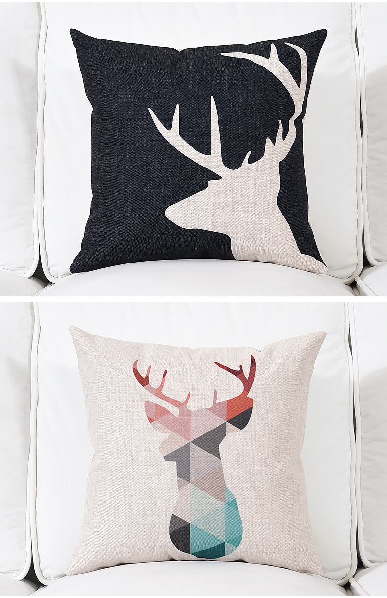 Bắc Âu tối giản ins sofa đệm văn phòng gối tựa lưng xe eo đệm bông và vỏ gối lanh - Trở lại đệm / Bolsters chăn gối 2 trong 1