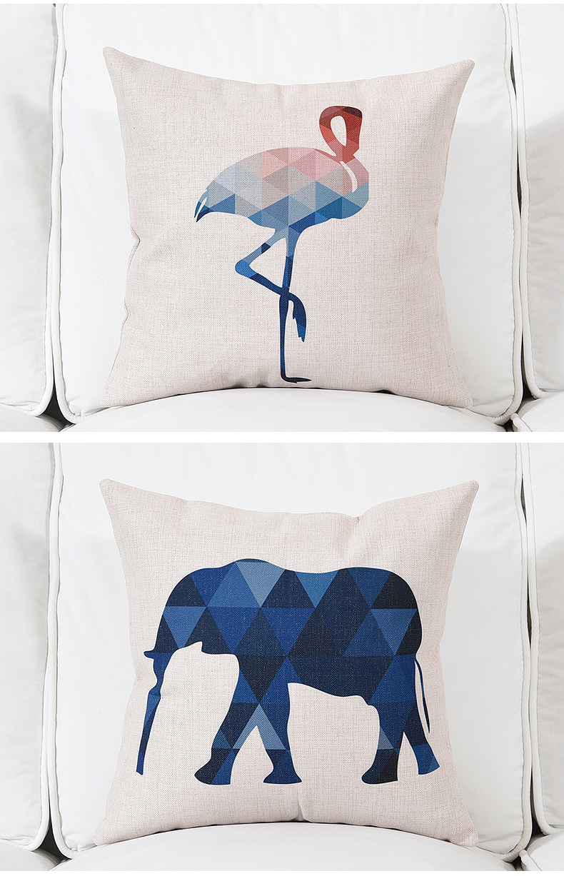Bắc Âu tối giản ins sofa đệm văn phòng gối tựa lưng xe eo đệm bông và vỏ gối lanh - Trở lại đệm / Bolsters chăn gối 2 trong 1