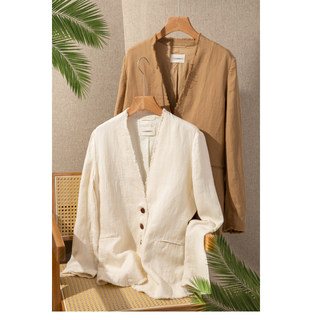 Simple and versatile ramie jacket others