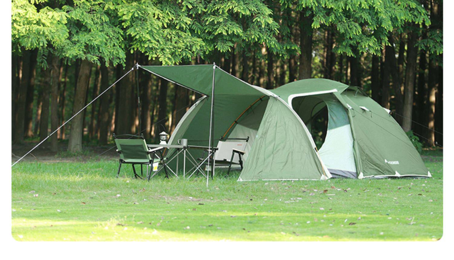 Black deer hills one room one living room tent outdoor Mori camping portable lightweight double layer rainproof camping equipment