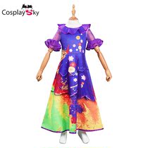 Childrens Money Magic Full House Cos Sa Bella Marrigg Seven Colorful Print Dress Cospaly Costumes