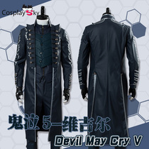 Devil Cry 5cos Virgil Full cosplay Costume Halloween Games cos Clothes Uncle Tan Coats