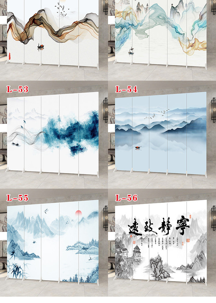 ширма 简易屏风隔断墙板自装办公室可移动折叠简约饭店客厅遮挡活动折屏 Other