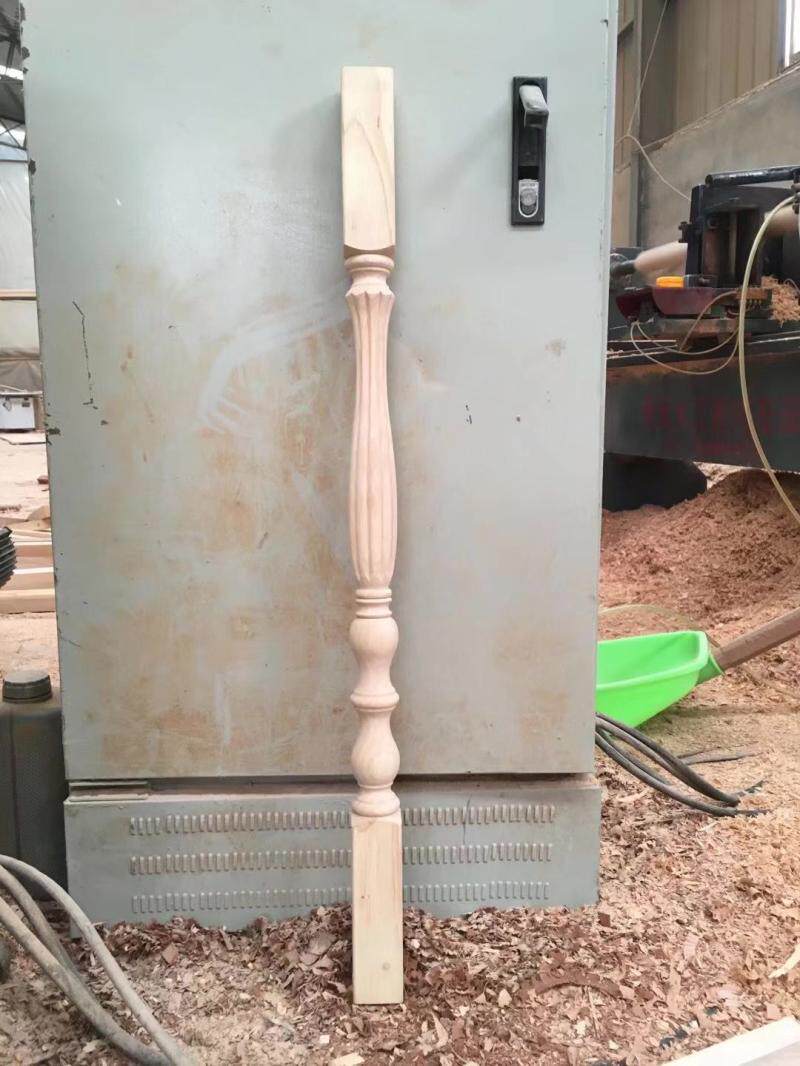 Rubber wood small column large column 16 Number of woolen solid wood stairs upright posts Railing Railings Iron Art Start Column Guardrails