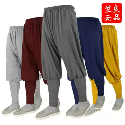 Autumn mercerized cotton-free leggings monk pants loose xiao gua monk gown trousers orders master pants