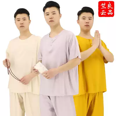 Zhu Yun monk clothing short sleeve T-shirt summer thin clothing monk pajamas monk Chinese style underwear suit