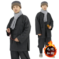 Good edge monk clothing Autumn and winter short coat suit Monk plus cotton jacket jacket thickened warm monk coat short coat