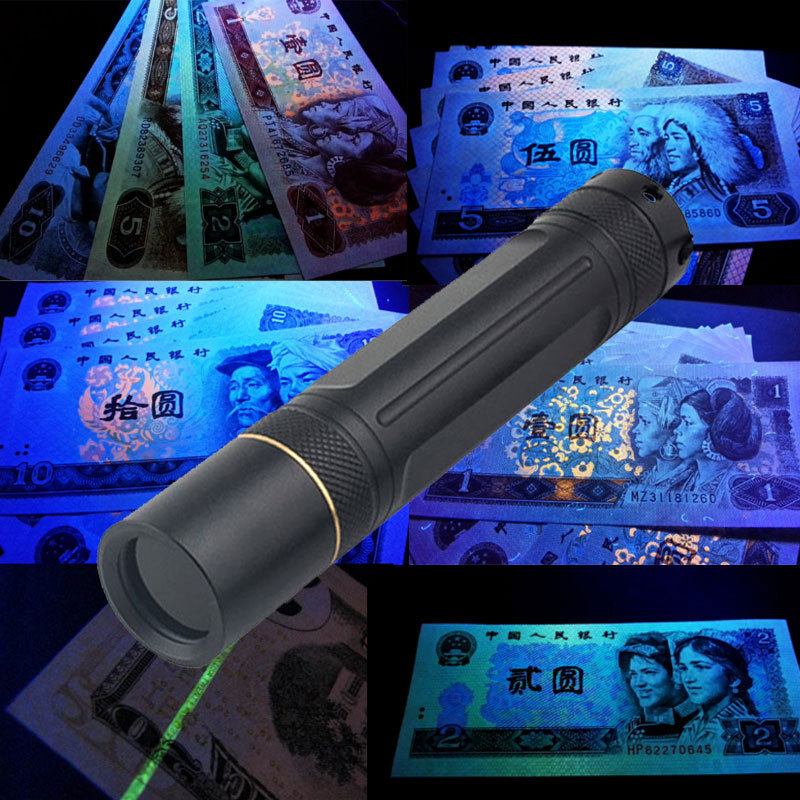 Uv Black Mirror High-Power Money Detector Lamp, Purple Light for Identification, Special Ultraviolet Flashlight for Checking Money, Fluorescent Detection for Rmb