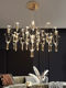 French-Style Living Room Crystal Chandelier, Light Luxury, Romantic and High-End, Dining Room, Bedroom, Starry Sky, Firefly Light Cube Lighting
