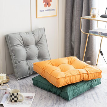 Technical cloth seat cushion, bay window cushion, removable and washable
