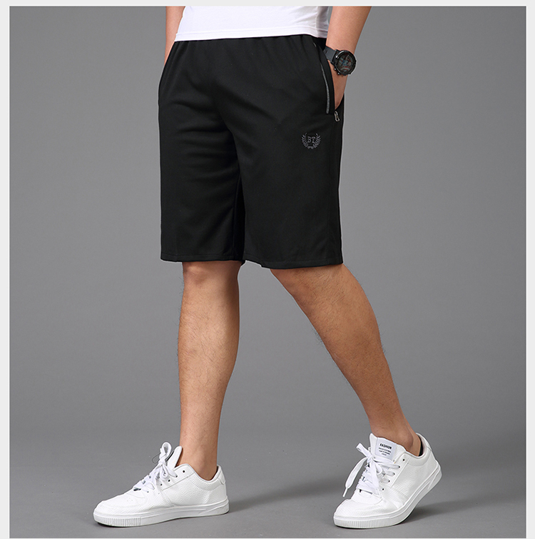 Mùa hè trung niên quần thể thao nam phần mỏng quần short giản dị buổi sáng trung niên tập thể dục năm quần cha lớn quần jean đen nam