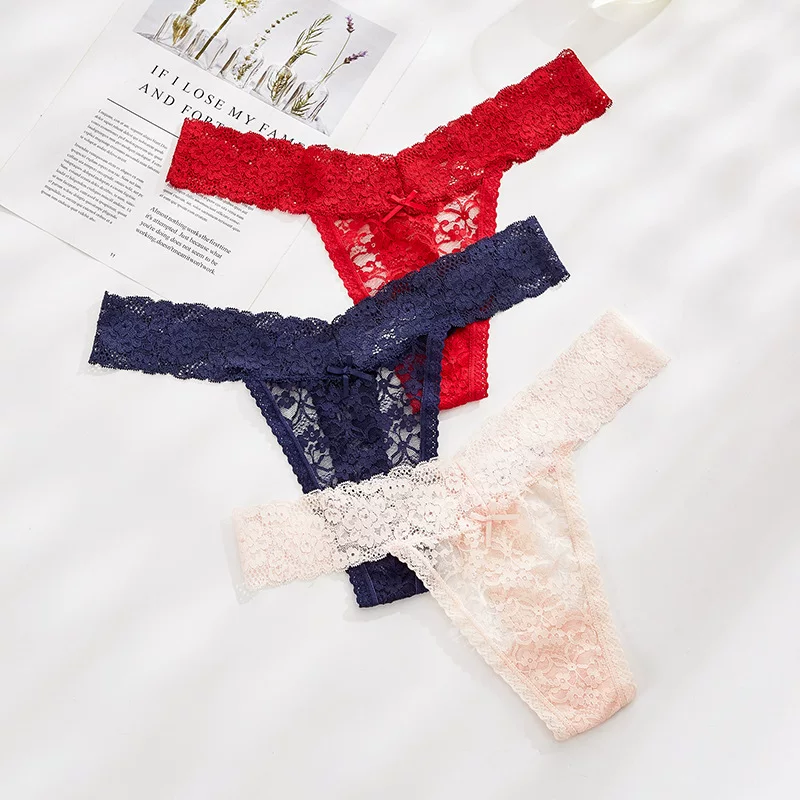 Сексуальные кружевные женские стринги Прозрачная сексуальная леди Прозрачные штаны