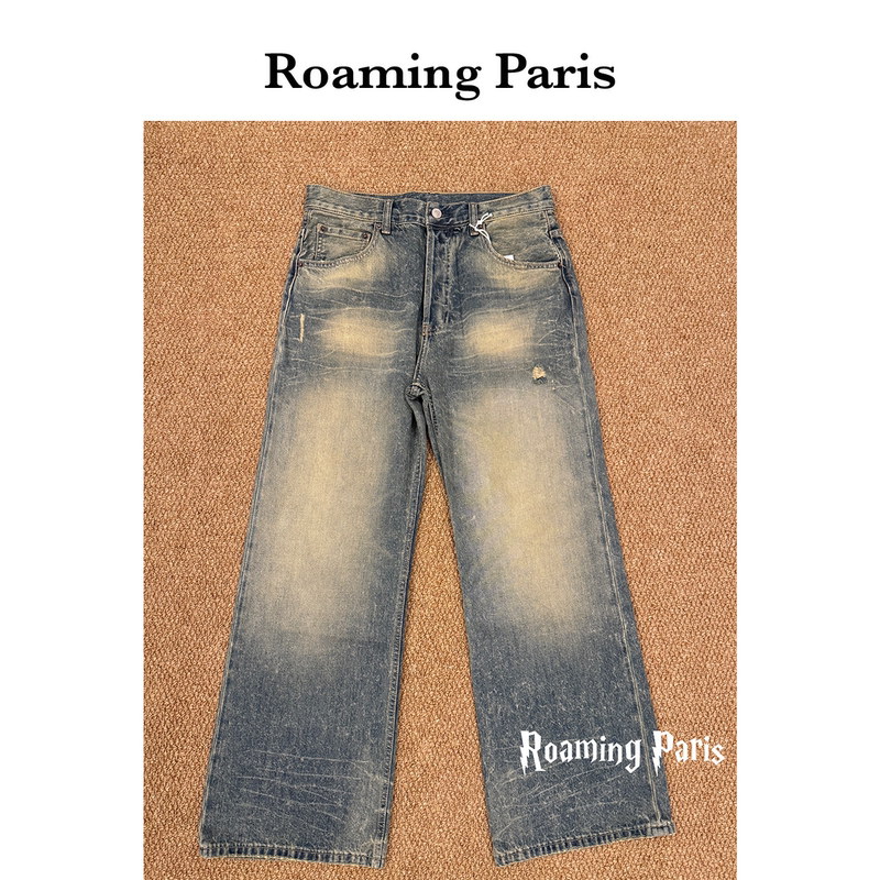Ac Style|New Product 2021Mgoldmine Water Ripple Distressed Washed Regular Fit Jeans Ac Style|New Product 2021Mgoldmine Water Ripple Distressed Washed Regular Fit Jeans