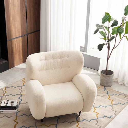 Современный и минималистичный дизайнерский сливочный диван для отдыха