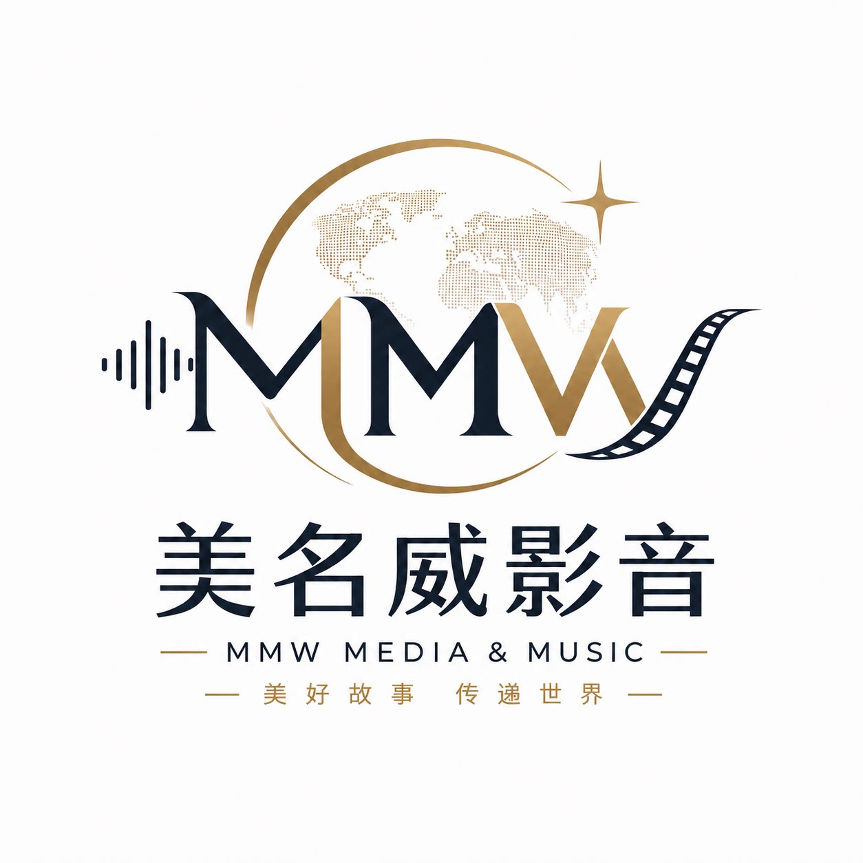 美名威影音店的LOGO