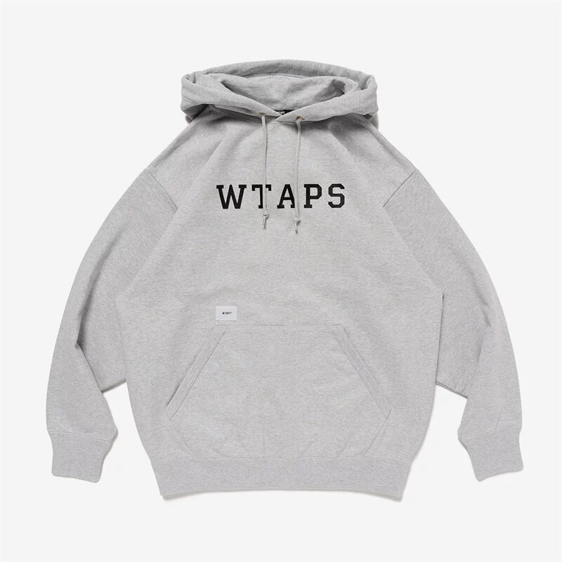 Trendy Brand Wtaps 25Aw Japanese-Style Loose Heavyweight Letter Print Solid Color Hooded Sweatshirt Jacket Hoodie