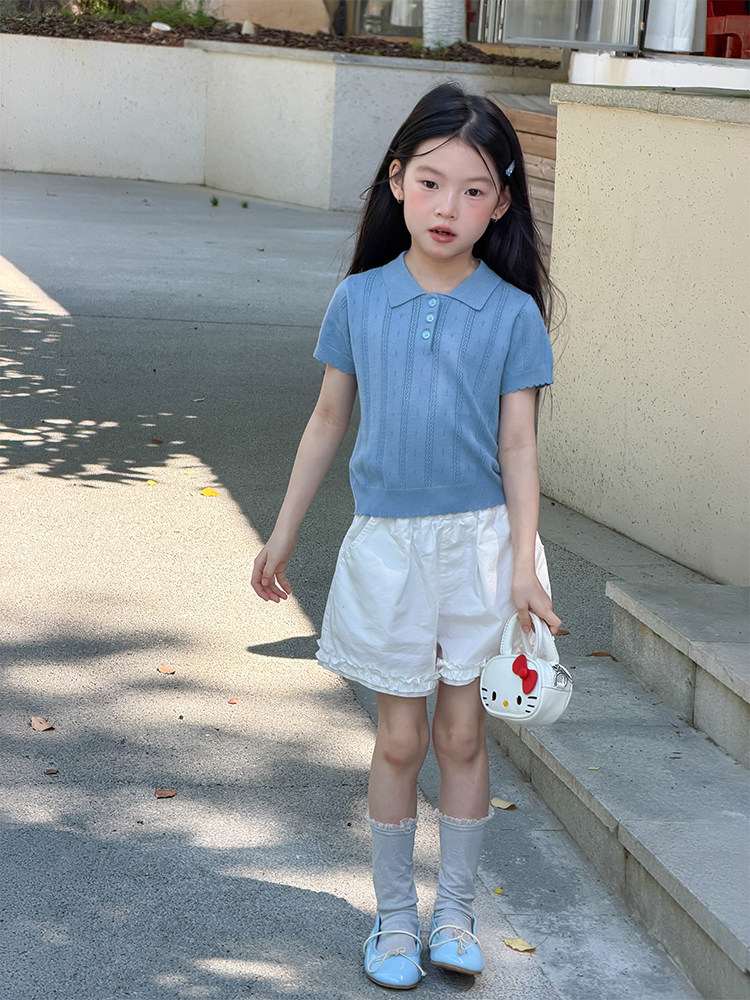 女童夏季花边纯棉短裤儿童百搭甜美可爱清爽阔腿裤宝宝五分裤子潮 — 38