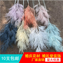  Simulation phoenix tail grass hot-selling wedding fog rime lover fan Feiling grass fake flower wedding hall hotel decoration flower material