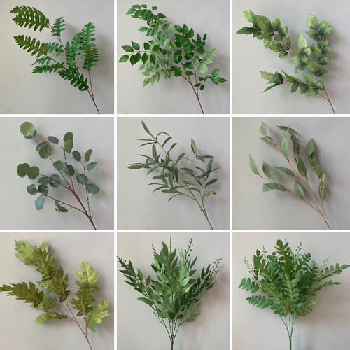 Мори свадебное зеленое свадебное симуляция евальского листья с фальшивой травой зеленые растения листья яблони декоративные цветочные композиции