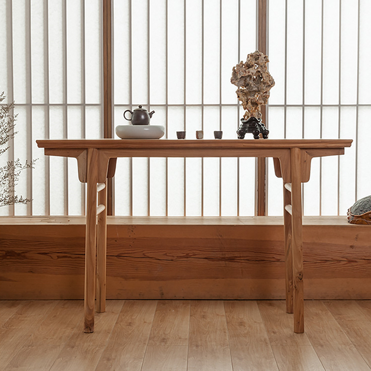 Mới Trung Quốc cũ elm bàn hiên gỗ rắn bảng hiên gỗ óc chó đen trường hợp đầu phẳng vài đồ nội thất Zen đơn giản - Bàn / Bàn bàn gỗ uống trà
