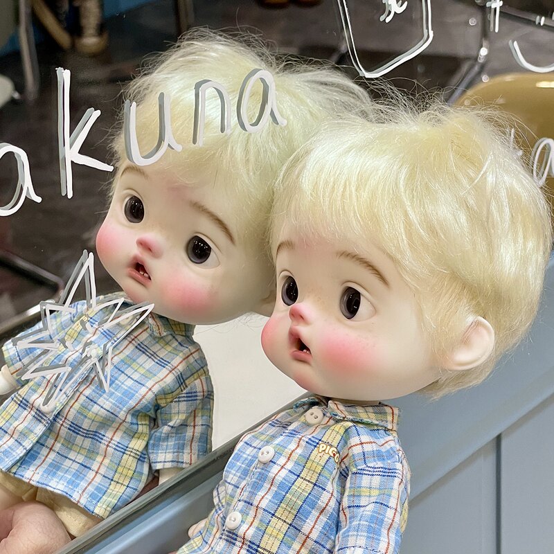 Li's Overseas Bjd Wig 25-27cm Big Head Short Hair Boy's Head Mohair Wig Li's Overseas Bjd Wig 25-27cm Big Head Short Hair Boy's Head Mohair Wig