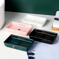 Soap box soap dish drain household small soap box Nordic light luxury storage rack bathroom creative ceramics