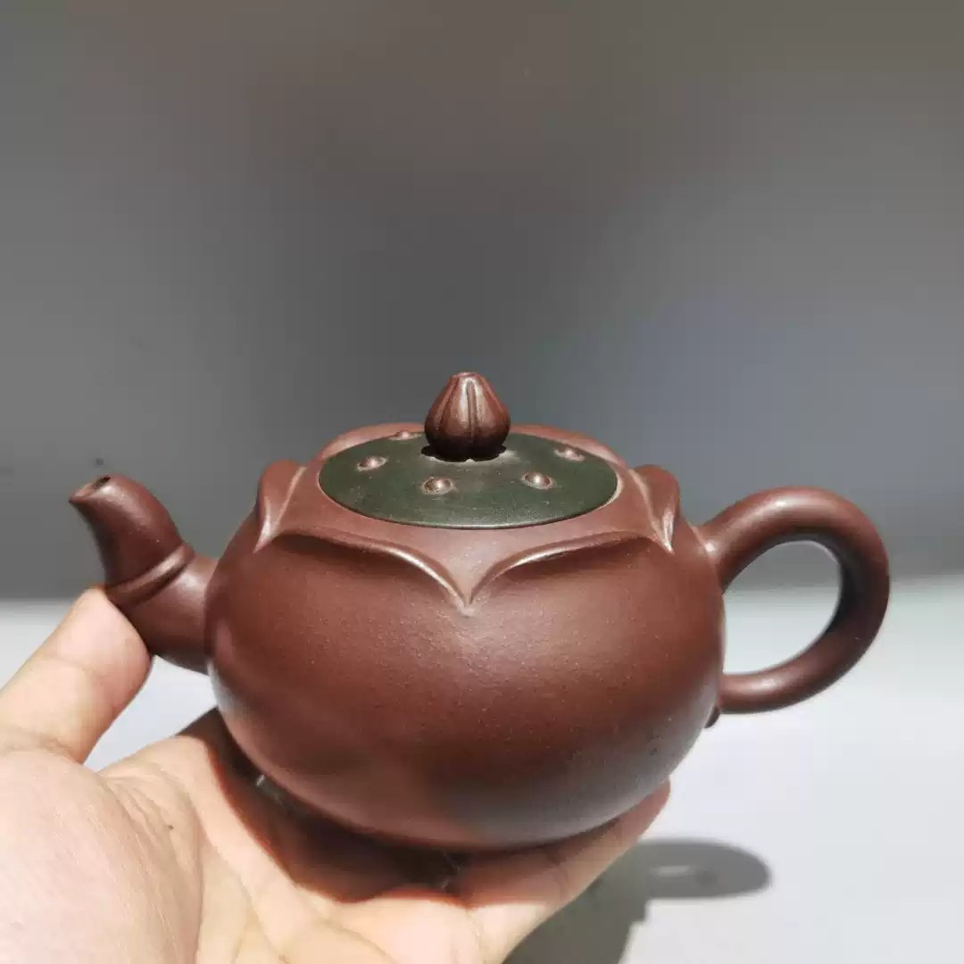 台湾回流紫砂壶全手工原矿老茶壶王新红紫砂壶收藏早期老茶壶收藏品老石