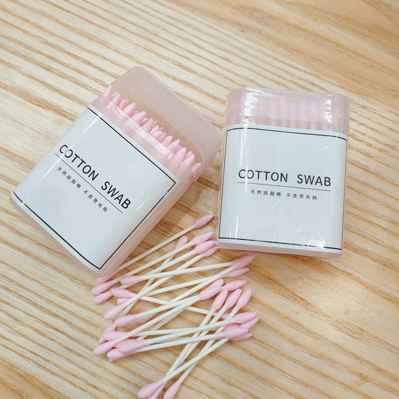 Makeup Cotton Stick Cotton Stick Home Disposable Double-Head Dress White Cotton Stick Clean Tampon Box Dress