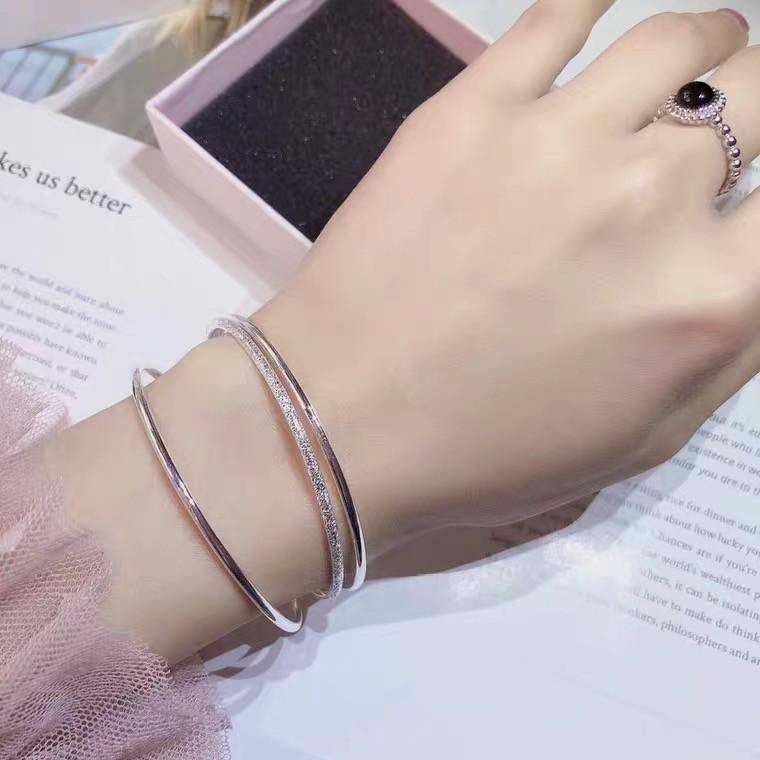 Silver S999 Sterling Silver Bracelet Women's Three Lives Three Worlds Birthday Gift Solid Three Circles Silver Bracelet For Wife