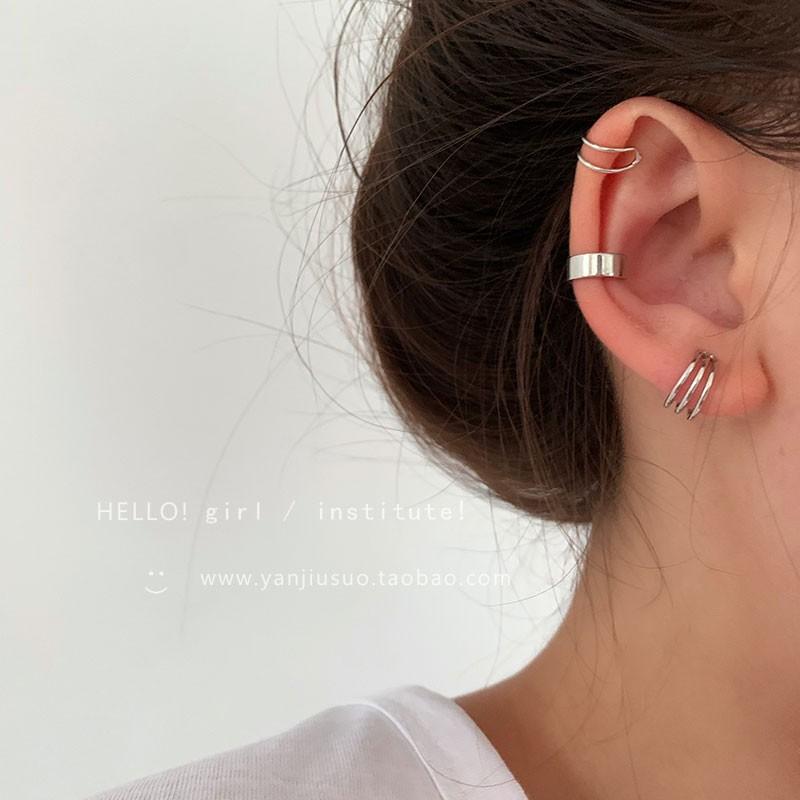 Fashionable and simple temperament ear bone clip female cool personality French retro Hong Kong flavor high-end sense no ear piercing ear clip ear jewelry