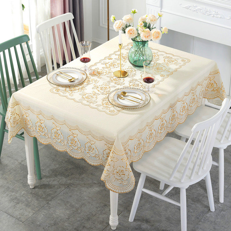 Eurostyle bronzed table cloth waterproof and anti-wash net black tea Several table cloth PVC plastic anti-slip table cushion rectangular