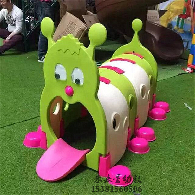 Small Elf Tunnel Drill Hole Toys Climbing and Caterpillar Caterpillars Plastic Eco-friendly Kindergarten Baby Children Feel Integrated Teaching Aids