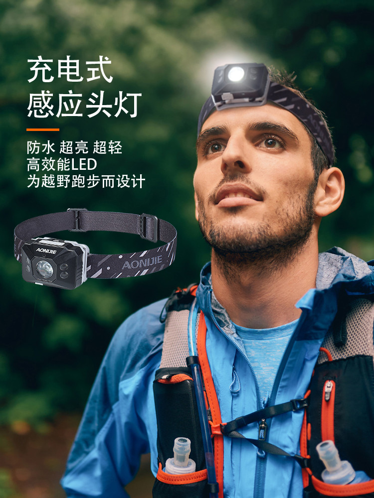 Onijie Charging Inductive Strong Light Ultra-bright Head-wearing Outdoor Cross-country Running Fishing Ride Waterproof