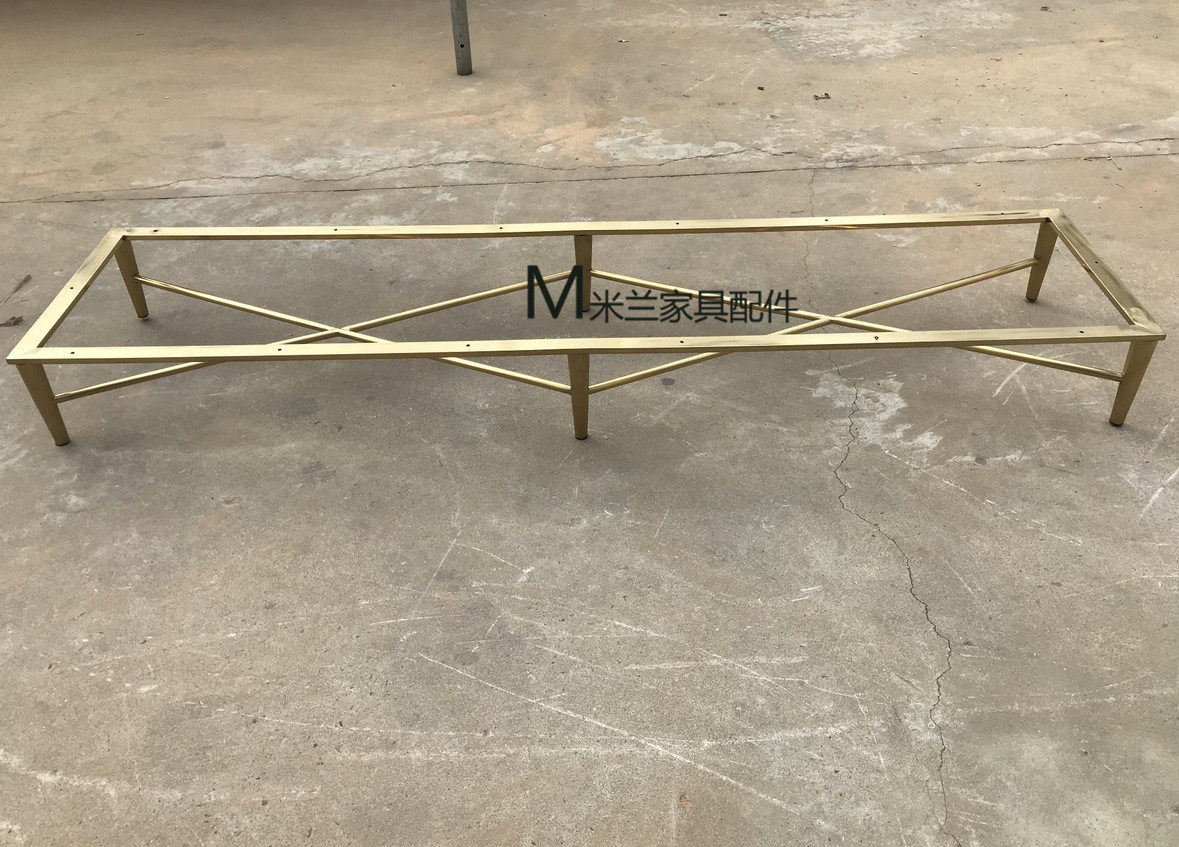 Factory Machined Customised Light Lavish Stainless Steel Plated Wire Drawing Champagne Gold Titanium Alloy Rose Gold TV Cabinet Frame