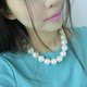 Genuine fake one pay ten pure natural freshwater big pearl necklace white strong light gift for mother-in-law