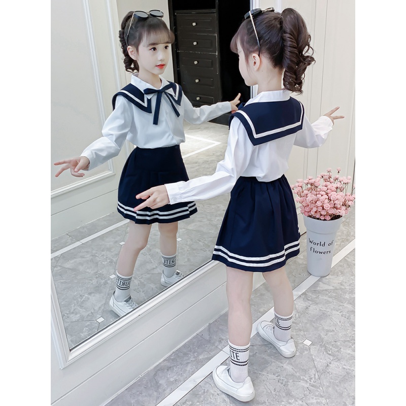 Next Inss Girls Academy Wind Suit 2021 new children Spring and autumn pleats in two sets of girls' sets of skirts