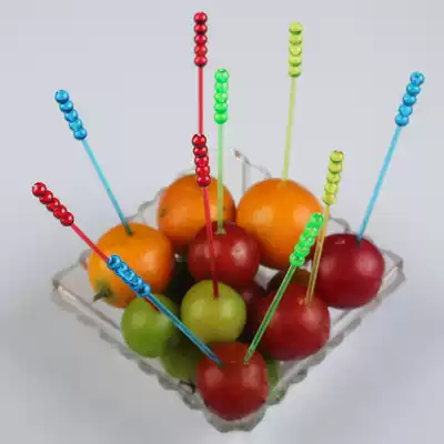 Fruit sign fruit fork disposable fruit plate fruit insert household extended plastic sign creative cute fork