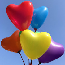 Wedding living room layout thickened heart-shaped Love Balloon Birthday Party festival opening decoration red pink purple balloon