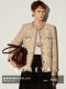 Cokeya/Jules Tournier Golden Years~ Floral Linen Tweed Chanel-Style Jacket for Women Early Spring