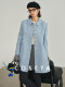 Cokeya/Ce4W+~ Llama Wool Round Neck Thick Straight Mid-Length Lapel Coat Woolen Jacket for Women Spring