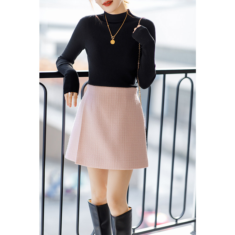 En luxury custom Winter fine wear ~ Nissan end line tulip waist type wool coat skirt pants