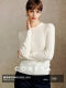 Cokeya/Shop's Signature Pure~13.5Μm Diamond Wool Thickened Round Neck Long Sleeve Knitted Base Shirt for Women Spring Season