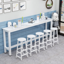 Bar Table Milk Tea Shop Table and Chair Combination Wall-Mounted Long Table Narrow Table Home Balcony High Table Casual Popular Table