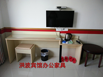 Professional Customized Business Hotel Guesthouses Furnished Apartments Room TV Desk High And Low Table Writing Desk Mark Bed Soft Bunk Bed