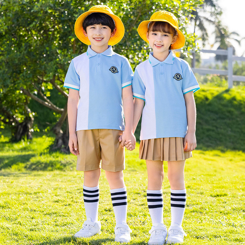 Kindergarten garden clothes summer dress graduation photo clothing large class dress children's chorus performance clothes primary school students performance clothes