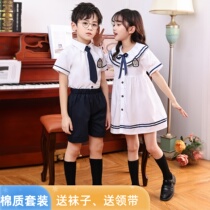 Kindergarten Garden Clothing Summer Clothing Graduation Clothing Large Class Photo Clothes Childrens Chorus Out for Primary School Pupils Performance