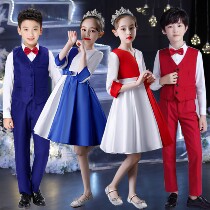 New Years Day childrens choral suit to be served in primary and middle school choir gown gown girls poetry recital performance costumes