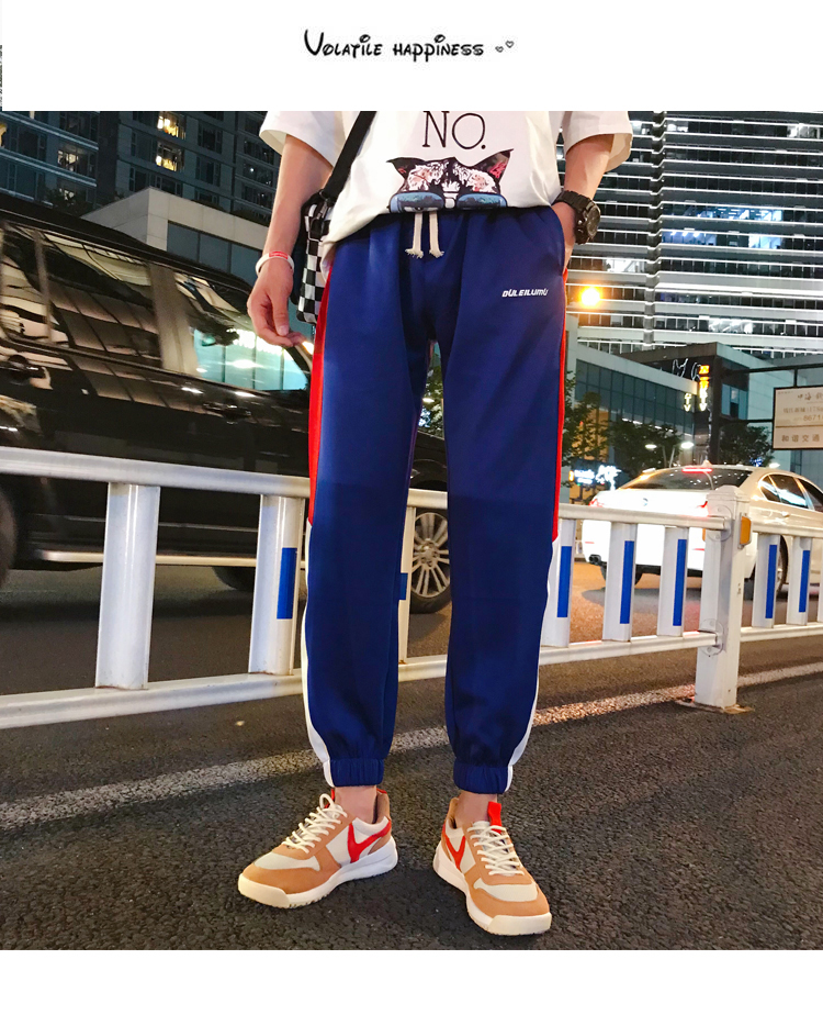 Mùa hè hip hop quần âu nam hiphop chùm chân bó sát Hàn Quốc phiên bản của xu hướng của sinh viên feet Harlan chín quần quần short nam harem