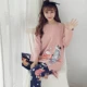 Bộ đồ ngủ nữ mùa xuân và mùa thu cotton dài tay phiên bản Hàn Quốc của các sinh viên mới trong phần dài mùa đông có thể được mặc bên ngoài phần mỏng phù hợp với dịch vụ gia đình những bộ jumpsuit đẹp nhất