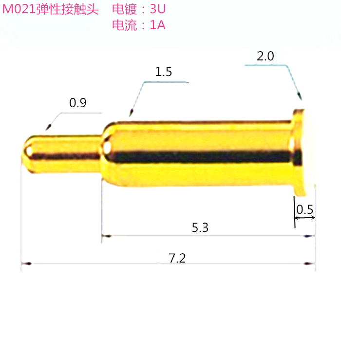 pcb board patch connector probe hardware thimble small black clip cathode charging spring contact pin 2 0 * 7 2mm